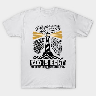 Bible art. God is light. T-Shirt